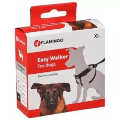 Шлейка Flamingo EASY WALKER с волкером тренировочная для собак, нейлон, XL, 52-84 см (503553)