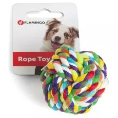 М'яч Flamingo COTTON BALL плетений мотузковий іграшка для собак, бавовна , 5,5 см (503911)