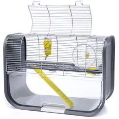 Клетка Savic Geneva Hamster Савик Женева для хомяков, Светло-серый - антрацит, 60x29x44 см (5068_0573)