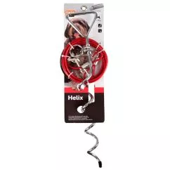 Повідець Flamingo TIE OUT CABLE кабельний з колом для собак вагою <15 кг, метал , кол 43 см, 3 м поводок (506960)