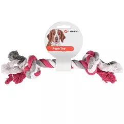 Костя Flamingo COTTON BONE 2KNOTS веревочная 2 узла игрушка для собак, 43х4,5 см, XXL (507314)