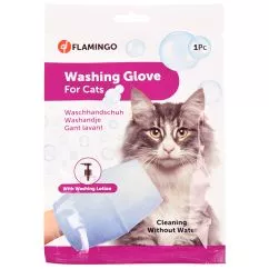 Перчатка-салфетка Flamingo WASHING GLOVE CAT для мойки без воды для кошек (507322)