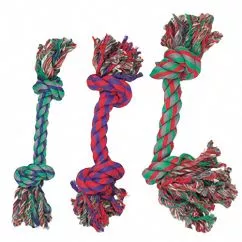Кістка Flamingo COTTON KNOT MINI мотузкова іграшка для собак , 14 см, мини, 3 ед. , 0 кг (507441)