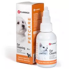 Краплі Flamingo PETCARE EAR CLEANER для чищення вух для собак та кішок , 0.05 л (510951)