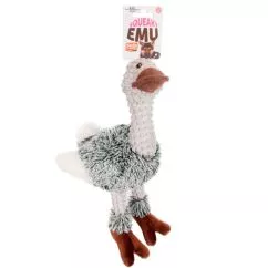 Игрушка Flamingo Emu Plush ФЛАМИНГО СТРАУС ЭМУ мягкая для собак, плюш, 30 см (515130)