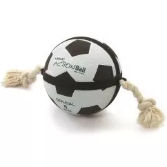 Игрушка Flamingo ACTIONBALL футбольный мяч на веревке для собак, резина, 12,5 см (515202)