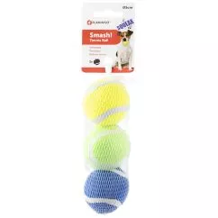 Игрушка TENNISBALL SMASH 3COLOURS+SQUEAKER мяч с пищалкой для собак, 3ед, 5см, диаметр 5 см (518479)