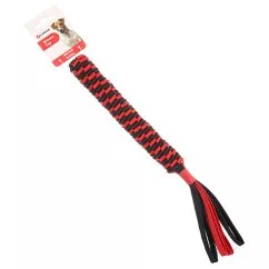 Іграшка Flamingo MOVAS WOVEN STICK мотузкова апорт для собак , 3,5х3,5х40 см , Червоний з чорним (521059)