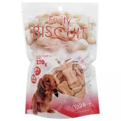 Печиво DoggyMan БІСКВІТ ПОЛУБНИКА (Biscuit Strawberry) фруктове для собак , 0.22 кг (60263)
