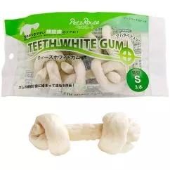 Ласощі Petz КІСТКА ДЛЯ ЧИЩЕННЯ ЗУБІВ (Teeth White Gum) жувальні для собак , S , 3 шт. х 95 г (60403)