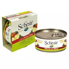 Вологий корм Schesir курка З ЯБЛОКОМ (Chicken Аpple) консерви для собак, банку , 0.15 кг (613721)