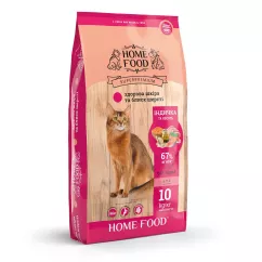 Сухий корм Home Food Cat Adult Здорова шкіра та блиск шерсті «Індичка та лосось» 10кг (3028100)