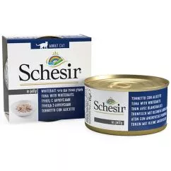 Вологий корм Schesir Tuna Whitebait ШЕЗИР ТУНЕЦЬ З МАЛЬКАМИ натуральні консерви для котів , 0.085 кг (750037)