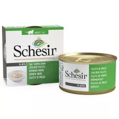 Влажный корм Schesir курица (Chicken) консервы для кошек, банка 0,085 кг (750129)