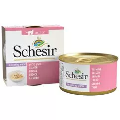 Вологий корм Schesir лосось в натур. стилі (Salmon Natural Style) консерви для кішок, банку , 0.085 кг (750150)