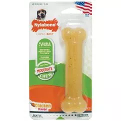 Кость Nylabone FLEXI CHEW WOLF moderate средняя игрушка для собак до 16 кг, вкус курицы (77817)