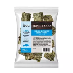 Лакомство Home Food For Dog Кубики из сушеной кожи трески Medium 80г (1033008)