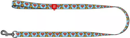 Повідець для собак нейлоновий Collar WAUDOG Nylon, малюнок "Супермен", XS, Ш 10 мм, Д 122 см (0110-2005) - фото №2