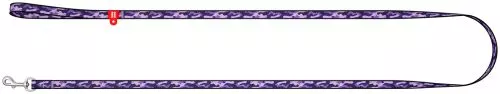 Поводок для собак нейлоновый Collar WAUDOG Nylon, рисунок "Фиолетовый камо", XS, Ш 10 мм, Длинна 122 см (5243) - фото №2