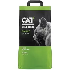 Супер-впитывающий наполнитель Кэт Лидер (CAT LEADER) в кошачий туалет, 10 кг (801298)
