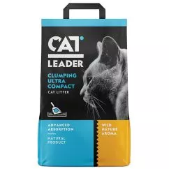Ультра-комкующийся наполнитель Кэт Лидер (CAT LEADER) из WILD NATURE в кошачий туалет, 5 кг (801441)