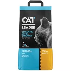 Ультра-комкующийся наполнитель Кэт Лидер (CAT LEADER) из WILD NATURE в кошачий туалет, 10 кг (801472)
