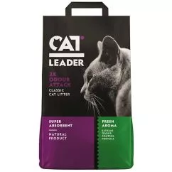 Супер-вбираючий наповнювач Кет Лідер (CAT LEADER) з FRESH AROMA у котячий туалет , 5 кг (801991)