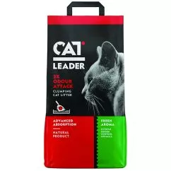 Ультра-комкующийся наповнювач Кет Лідер (CAT LEADER) з FRESH AROMA в котячий туалет , 10 кг (802080)