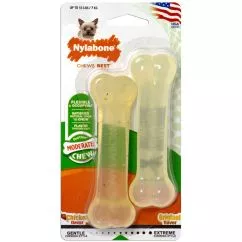 Жувальна іграшка Nylabone Flexi Chew Twin Pack НІЛАБОН ФЛЕКСІ ЧИЮ кістка для собак до 7 кг (81204)