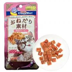 Лакомство CattyMan ЛОСЬ (Salmon Bits) кусочки филе для кошек , 0.025 кг (82202)