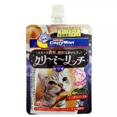 Ласощі CattyMan ВЕРХОВНЕ ПЮРЕ З МАКРЕЛІЮ (Creamy Bonito) рідкі для котів , 0.07 кг (82203)