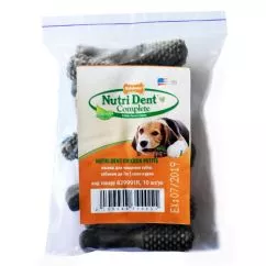 Ласощі Nylabone NUTRI DENT CHICKEN SMALL для чищення зубів для собак до 7 кг, смак курки , 10 шт/уп (829991R)