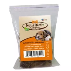 Лакомство Nylabone NUTRI DENT FILET MIGNON LARGE для чистки зубов собак до 23 кг, филе миньон, 4 шт/уп (831781R)