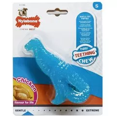 Жевательная игрушка Nylabone Puppy Chew Dinosaur НИЛАБОН ДИНОЗАВР для щенков, вкус курицы, S, для щенков до 11 кг, 12x5,5x2,5 см (83705)