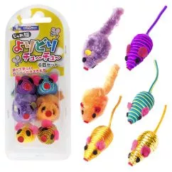 Игрушка CattyMan Color Mouse КЕТТИМЕН ЦВЕТНЫЕ МЫШКИ для кошек, набор 6шт. (84436)