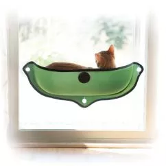 Спальное место K&H Ez Mount Window Bed на окно для кошек , Зеленый (9192)