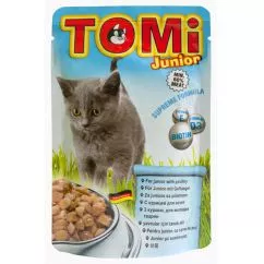 Влажный корм TOMi ДЛЯ КОШАТ (junior) консервы для кошек пауч 0.1 кг (939829)