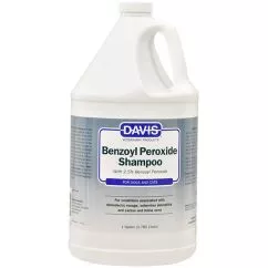 Шампунь Davis Benzoyl Peroxide Shampoo ДЕВІС 2,5% БЕНЗОЇЛ ПЕРОКСИД для собак та котів з демодекозом та , 3.8 л (BPSG)