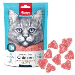 Ласощі Wanpy СЕРДЦЯ КУРИЦЯ З ТРІСКОЮ (Chicken&Codfish Hearts) для котів , 0.08 кг (CC-10S)
