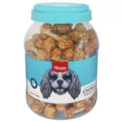 Ласощі Wanpy КІСТКА З КУРКА і РИСОМ (Chicken&Rice Dumbbells) для собак , 1 кг (CD-04H-R-Банка)