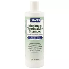 Шампунь Davis Maximum Chlorhexidine Shampoo ДЕВІС МАКСИМУМ ХЛОРГЕКСИДИН з 4% хлоргексидином для собак , 0.355 л (CH4S12)