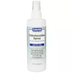 Спрей Davis Chlorhexidine Spray Девіс ХЛОРГЕКСИДИН з 4% хлоргексидином для собак і котів із захворюванням , 0.237 л (CHSP08)