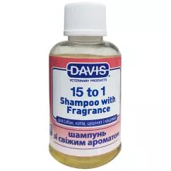 Шампунь Davis 15 to 1 Shampoo Fresh Fragrance Дэвис 15:1 с ароматом свежести для собак, кошек, концы, 0.05 л (FTOFSR50)