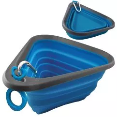 Складна миска Kurgo Mash & Stash Collapsible Dog Bowl КУРГО для собак, L, 1.3 л., синій (K01908)