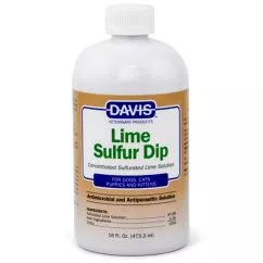 Засіб Davis Lime Sulfur Dip Девіс ЛАЙМ СУЛЬФУР антимікробний та антипаразитарний для собак та котів , 0.473 л (LSD16)