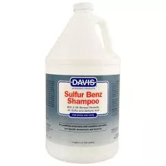 Шампунь Davis Sulfur Benz Shampoo ДЭВИС СУЛЬФУР БЕНЗ для собак и кошек с заболеваниями кожи, с пером, 3.8 л (SBSG)