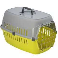 Переноска Moderna РОУД-РАННЕР 2 для собак с металлической дверью, 58Х35Х37 см, Лимонный (T201329)