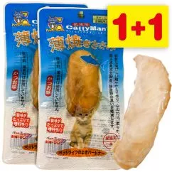 Лакомство CattyMan Chicken Fillet Bonito КЕТТИМЕН ФИЛЕ КУРЬЕ С МАКРЕЛЬ запеченное для кошек, 1+1, 2шт. , 2 шт. х 26 г см. (Z0099_1+1)