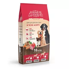 Сухой корм Home Food для взрослых собак малых пород "Мясное ассорти" 10кг (1067100)