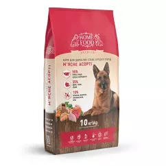 Сухий корм Home Food для дорослих собак середніх порід «М'ясне асорті» 10кг (1068100)